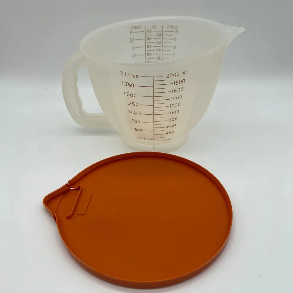 Tupperware Mix N Store Measuring Pitcher Mixing Bowl 2L 8 Cup 500-3 VTG 70s USA